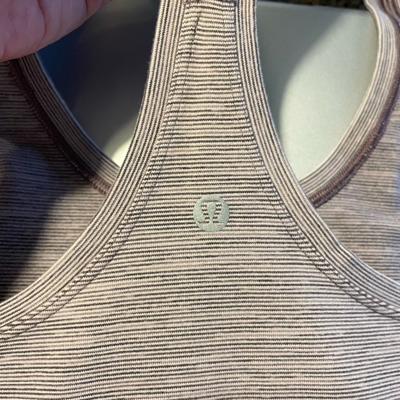 Lululemon Racerback Tank - Burgundy stripe - Picture 2 of 4